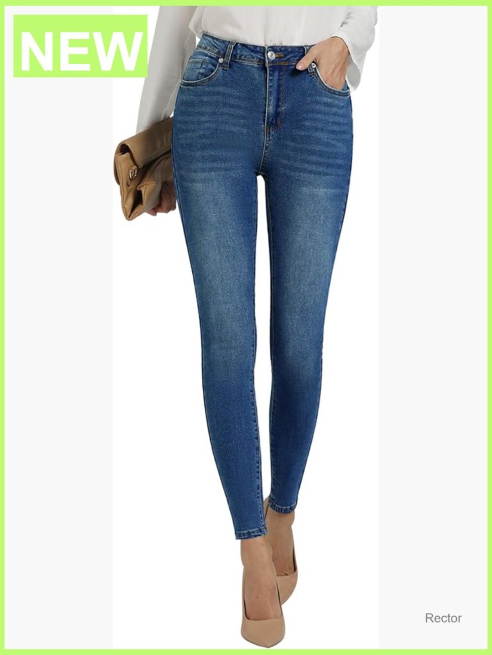 High Waist Skinny Jeans Stretchy Jeggings Slimming Denim Pants